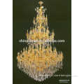 CE/ROHS gold crystal chandelier light for hotel lobby